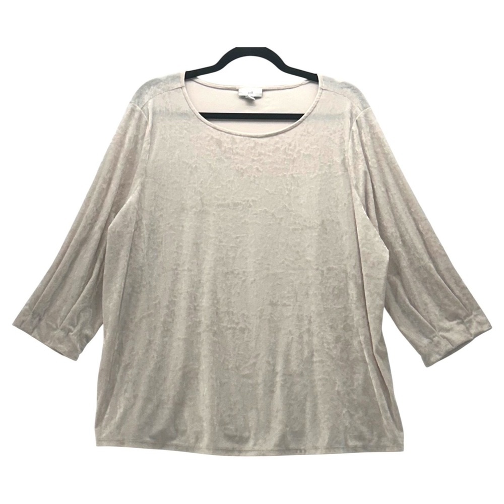 J Jill Cream Velvet Top‎ 2x